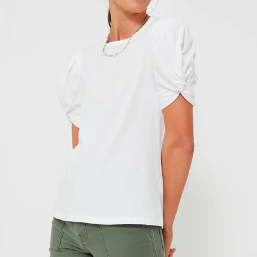 Pomander Place White Vesty Puff Short Sleeve Crewneck large